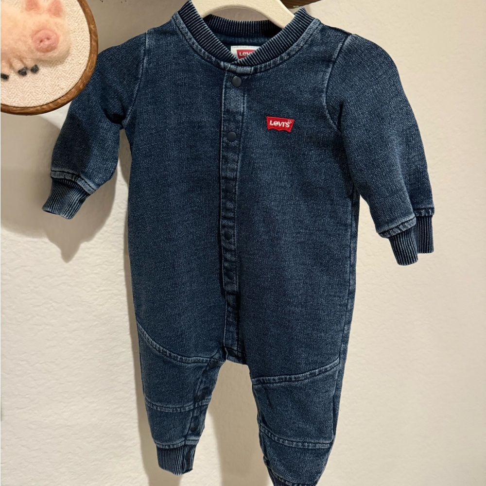 Levi's Dark Blue Kids Footie One Piece